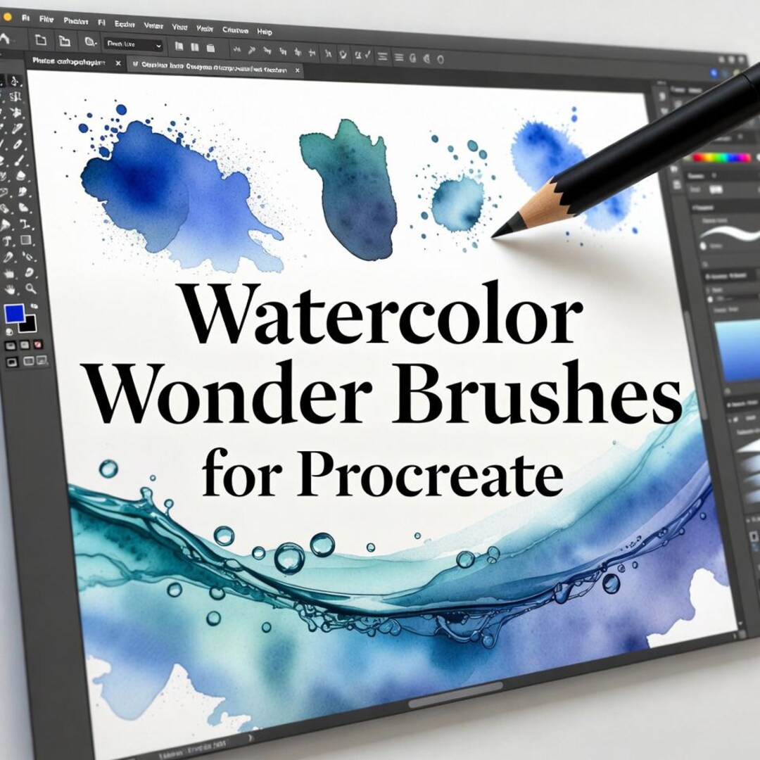 Realistic Watercolor Brushes for Procreate | iPad Digital Painting - Etsy