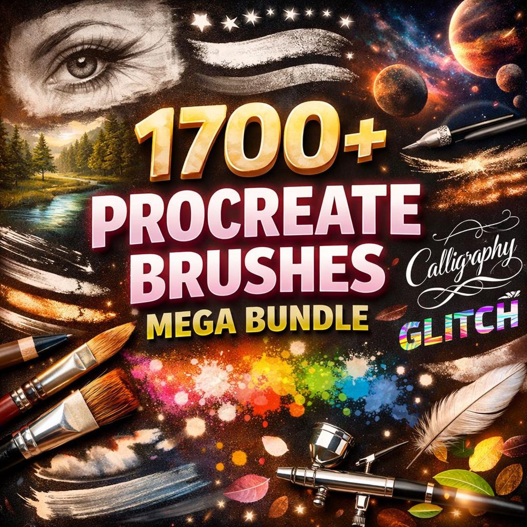 1700+ Procreate Brushes Mega Bundle | Digital Art Tools for iPad ...
