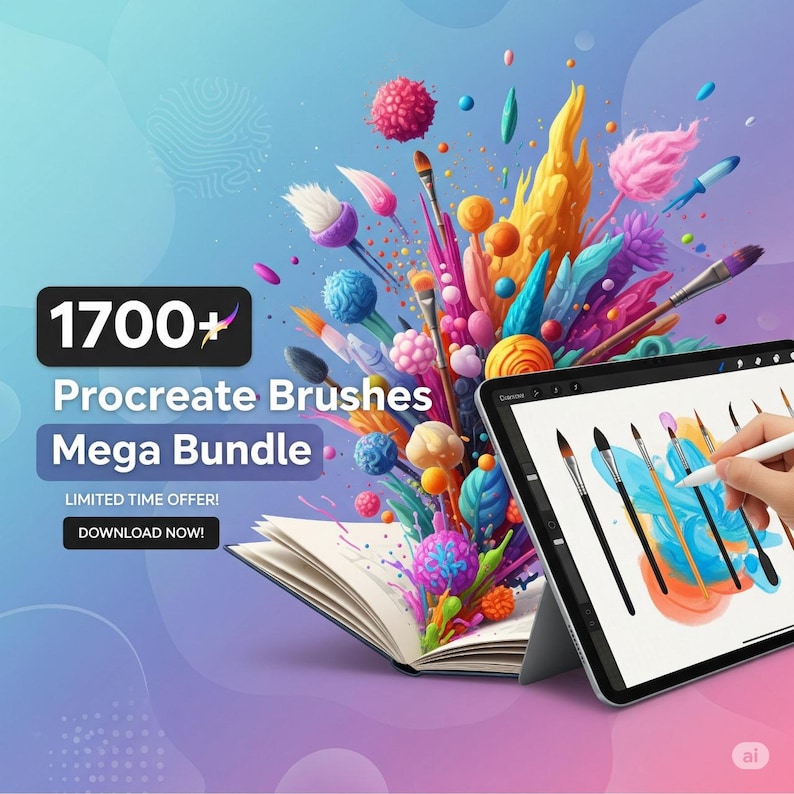 1700+ Procreate Brushes Mega Bundle | Digital Art Tools for iPad ...