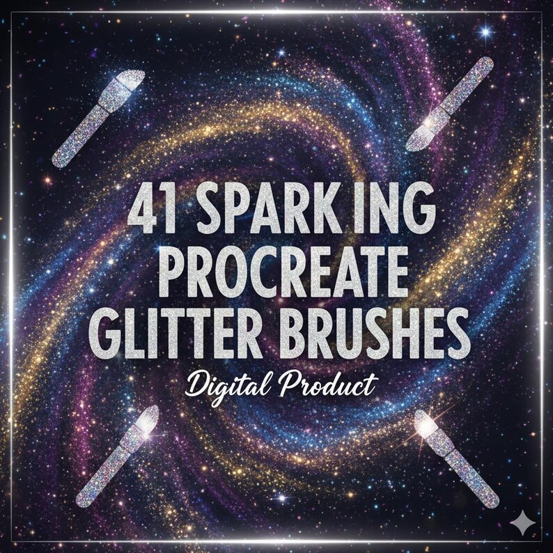 41 Glitter Brushes for Procreate | Digital Sparkle & Shimmer Brush Pack ...