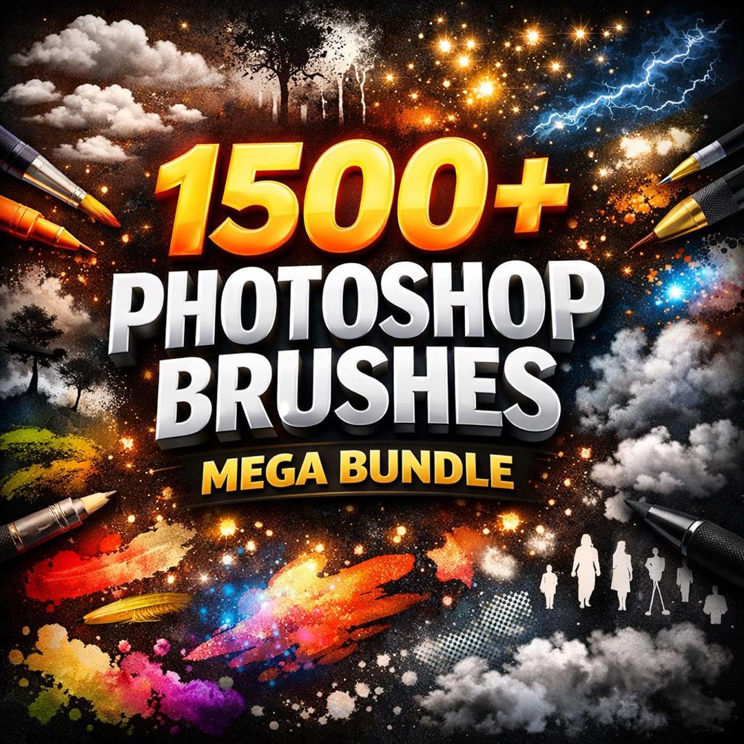 1500+ Photoshop Brushes Mega Bundle | Professional Digital Brush ...