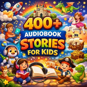 Kolekcja ponad 400 audiobooków dla dzieci | Pakiet audiobooków na dobranoc i edukacyjnych dla dzieci