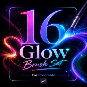 Leuchtpinsel-Set für Procreate | Neon- und Lichteffektpinsel | Sofort-Download