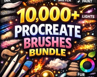Paquete de más de 10.000 pinceles para Procreate / Herramientas de arte digital, pintura e ilustración / Descarga instantánea