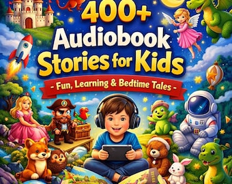400+ Kids Audiobook Stories Collection | Bedtime & Educational Children’s Audio Tales Bundle