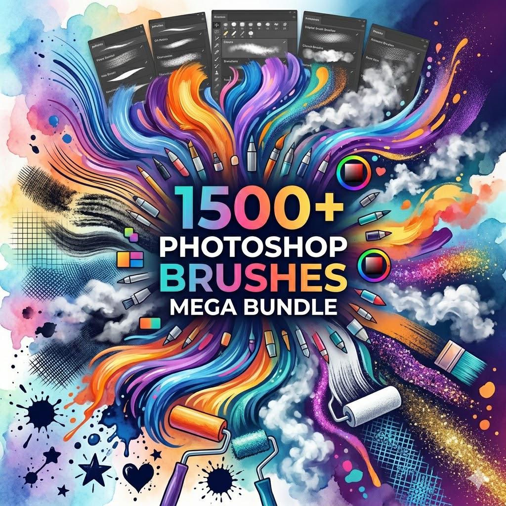 1500+ Photoshop Brushes Mega Bundle | Digital Art, Design, Illustration ...