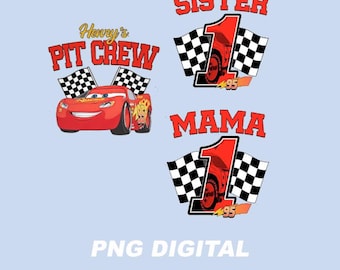 Personalized Race Car Birthday PNG, Custom Birthday Name Date Design, Digital Download