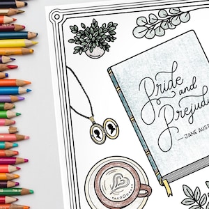 P&P Collection 2 | Pride and Prejudice Social Media Coloring Pages | Jane Austen Inspired | Lady Catherine | Georgiana | Uncle Aunt Gardiner