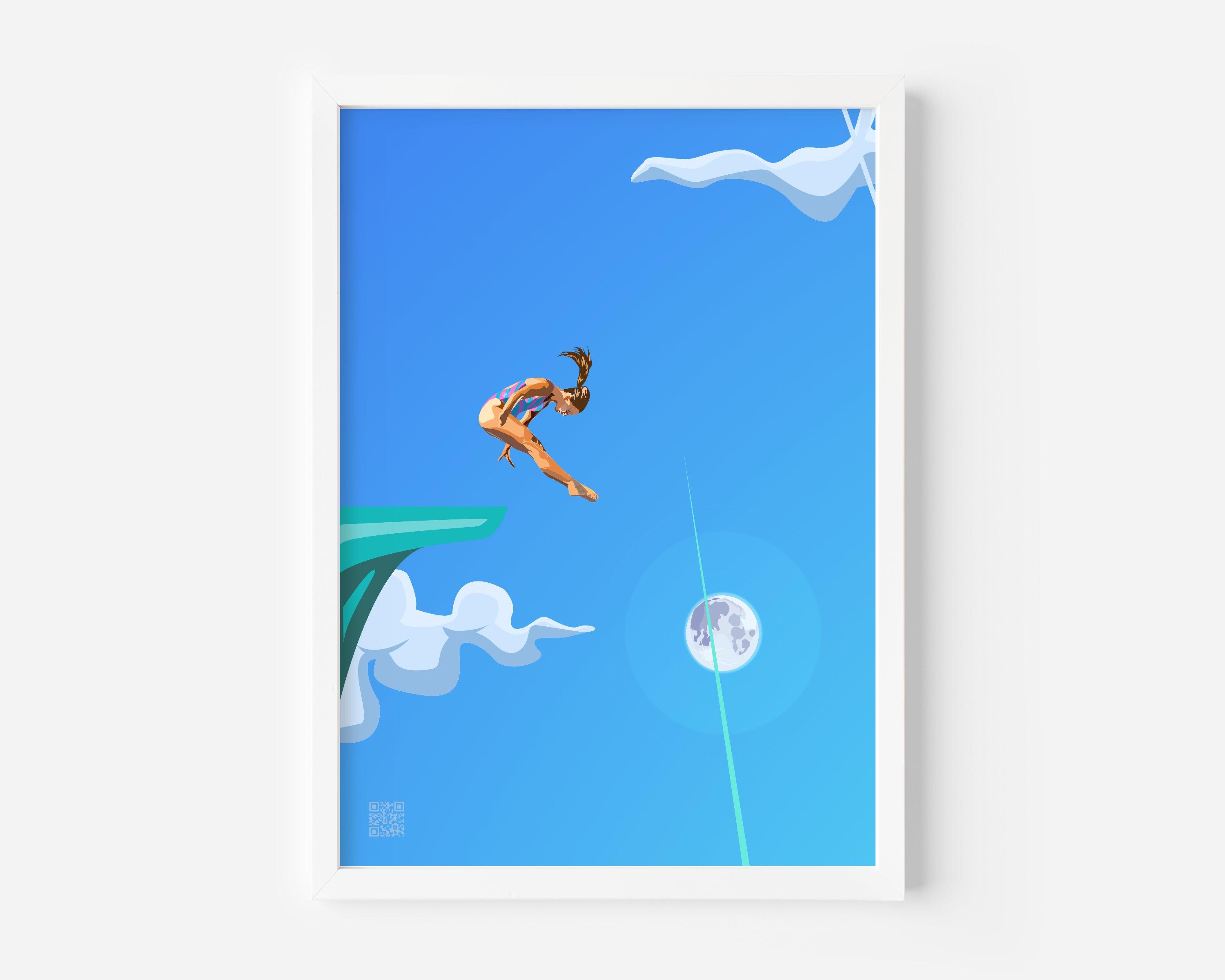 絵画+タペストリー Sky Diving Skydiving Painting - Etsy