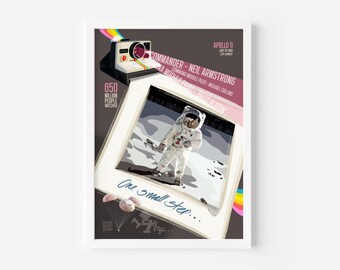 Apollo 11 Moon Landing Pop Art Print: Historic Space Travel