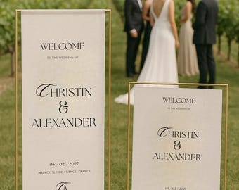 Wedding Welcome Sign Template | Editable Canva | Wedding Printable Sign | Elegant DIY Signage | Élyse Collection