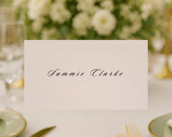 Wedding Place Card Template with Guest Names | Editable Canva Seating Name Card | Elegant DIY Table Place Card Printable | Élyse Collection