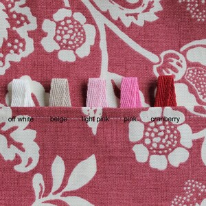 Mix and Match Tea Towel Set of 3 or 4, Shabby Chic Raspberry and White ...