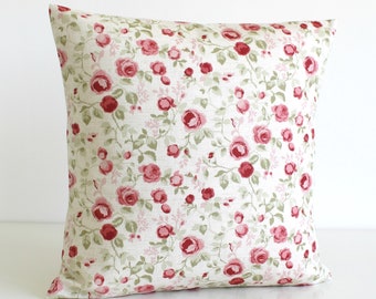 Cottage Chic, 16x16 Pillow Cover, 18x18 Floral Cushion Cover, 20x20 Flower Pillow Sham, Accent Pillow, Sofa Pillow Cover - Mini Flowers Sage
