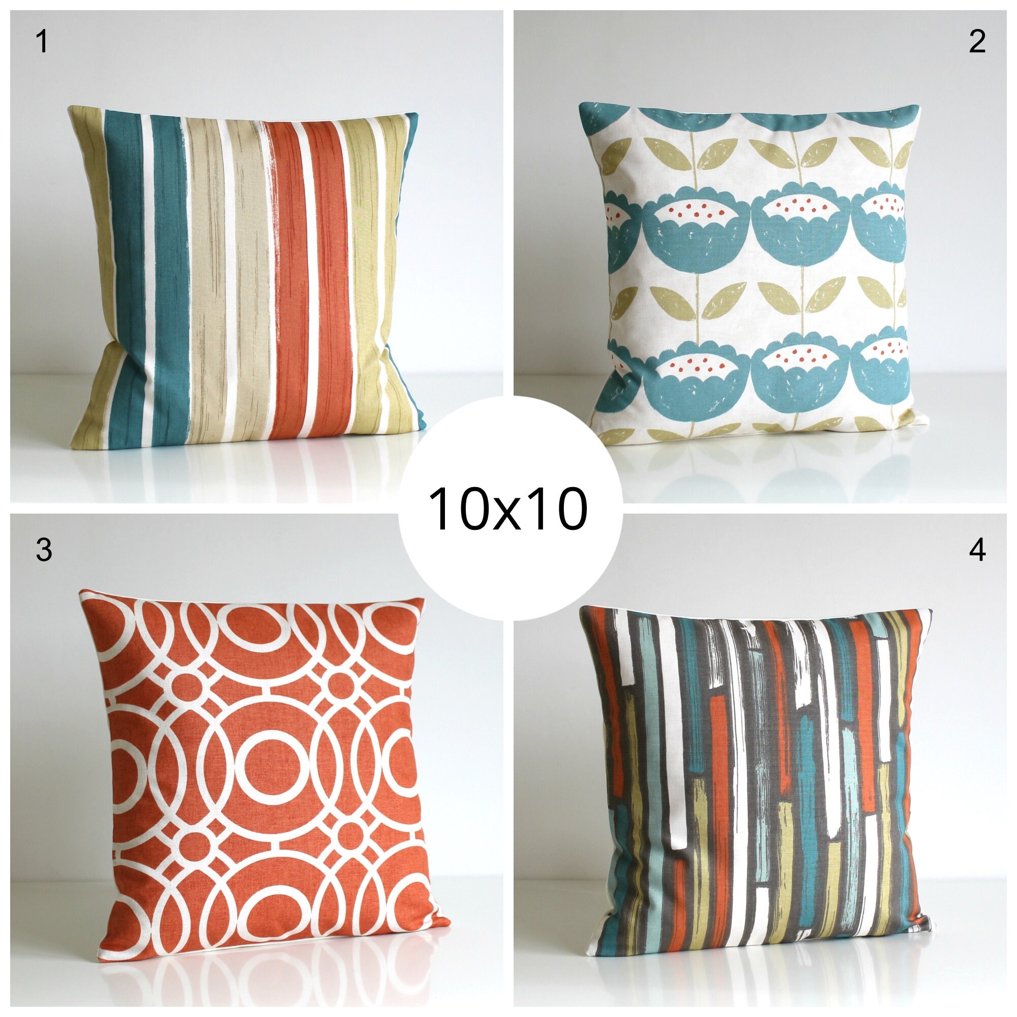 10 x 10 throw pillows