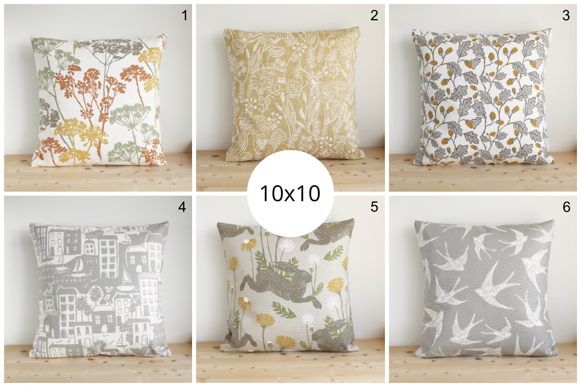 10 x 10 throw pillows