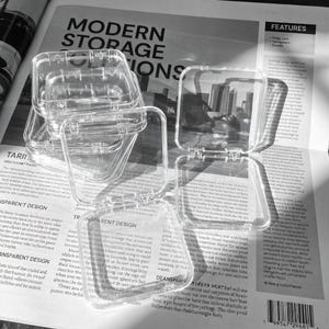 Push-On Nails Storage Box, Extra Large Acrylic Organizer Case, Portable Multi Function Display, Nail Storage Solution, Clear Beauty Organize