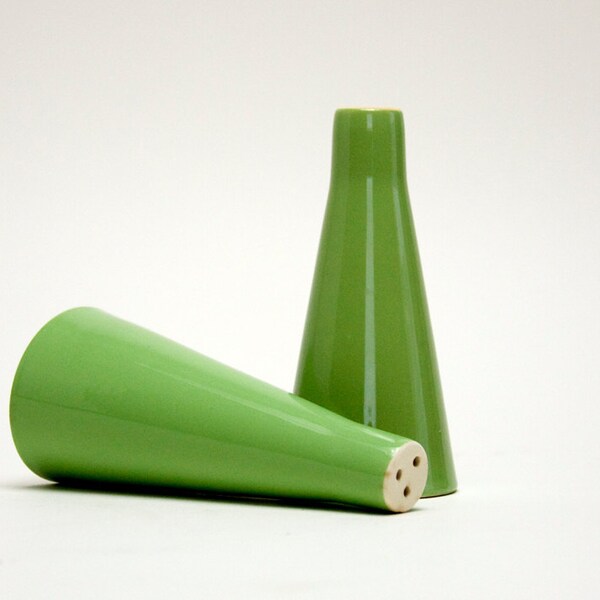 Mid Century Spring Green Salt and Pepper
