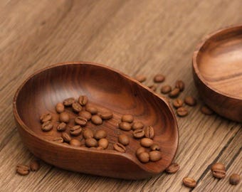 Personalized Coffee Doing Tray,Custom Engraved Coffee Bean Tray,Walnut Wodd Coffee Dosing Cup,Unique Gift for Baristas & Coffee Lovers