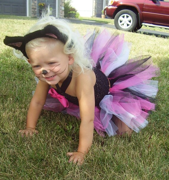 Items similar to Kitty Cat Tutu Halloween Costume CUSTOM MADE 6 months