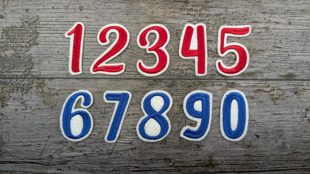 Numbers by Height, Numbers, Font No. 2 Patch, Iron-on Patch ...