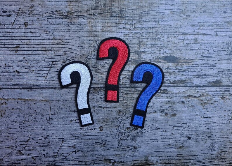 question mark patch, applique, patch, ??? image 2