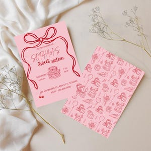 16th Birthday Invitation Digital Download Sweet Sixteen Party Invite Girl Canva Template