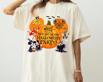 Mickey's Not So Scary Halloween PNG, Mickey and Friends Trick or Treat Digital Download, Disney Pumpkin Party Sublimation Design
