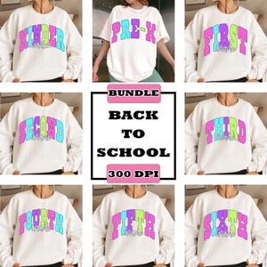 Back to school png bundle, Preppy Back To School Bundle png, First Day Of School Shirt, Coquette Teacher Png, Girl Shirt Sublimation Designs