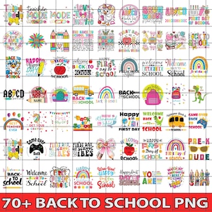 70+ Back to School Mega Bundle, back to school Png, school Png, cute little school Png, school supplies, teacher Png, classroom
