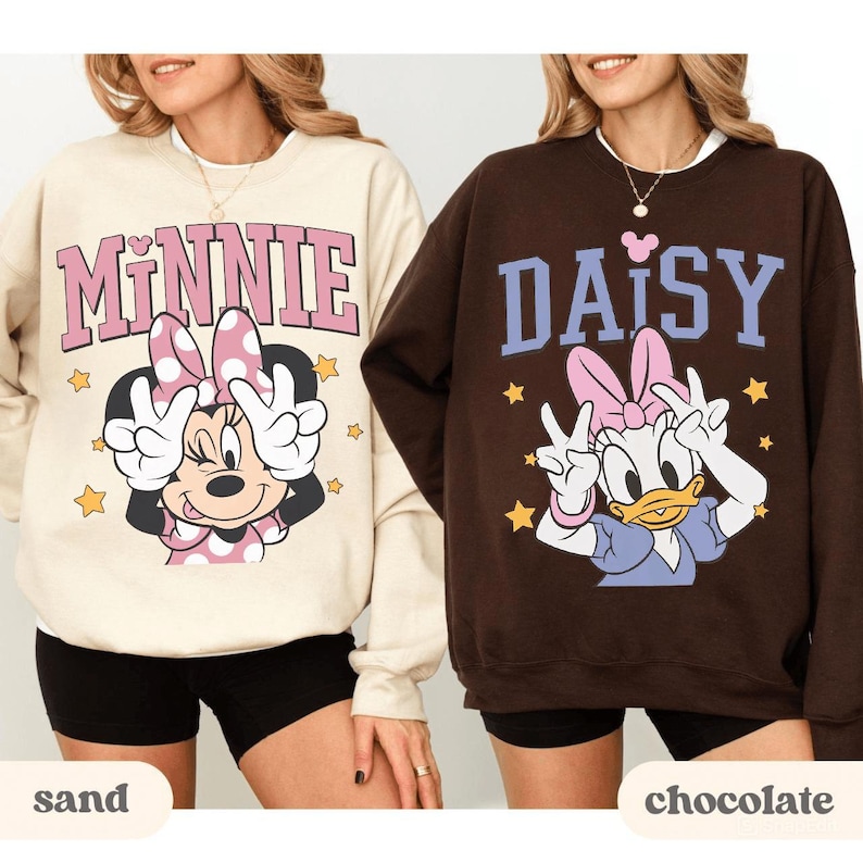 Classic Minnie Mouse And Daisy Duck PNG, Disney Bestie Vacation PNG, Disneyland Girls Matching Trip, WDW Bestie Tee image 2