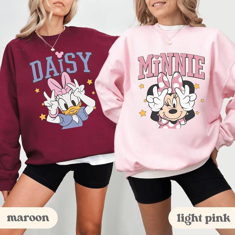 Classic Minnie Mouse And Daisy Duck PNG, Disney Bestie Vacation PNG, Disneyland Girls Matching Trip, WDW Bestie Tee image 3