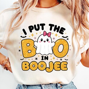 I Put The Boo In Boojee PNG, Preppy halloween png, Cute Ghost Halloween Sublimation Design Funny Ghost Spooky Season, Halloween shirt Png