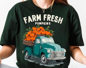 Bauernhof frische Kürbisse Png Retro Herbst Design Herbst Sublimation Png Vintage Herbst Grafik Herbst Shirt Druck Png Kürbisse LKW Png