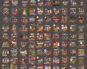 100+ Happy Hallothanksmas Png, Halloween Png, Thanksgiving Png, Christmas Png, Hallothanksmas Png, Christmas Characters Png,Trendy Christmas