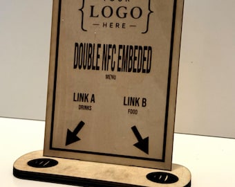 4x6 Tabletop Sign with Tap to Connect Digital Cut File
