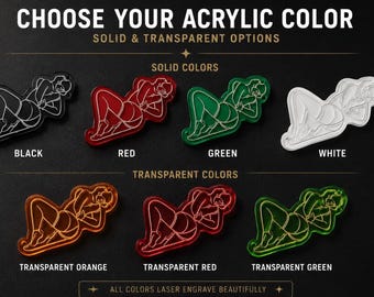 Custom Acrylic Keychain: Choose Your Color, Laser Engraved Design