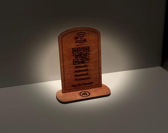 Personalized NFC WiFi Sign | Custom QR Code Plaque (4x6 in)