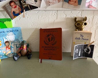 Parenthood Passport Guest Book | Baby Shower Advice Journal, Keepsake Stamp