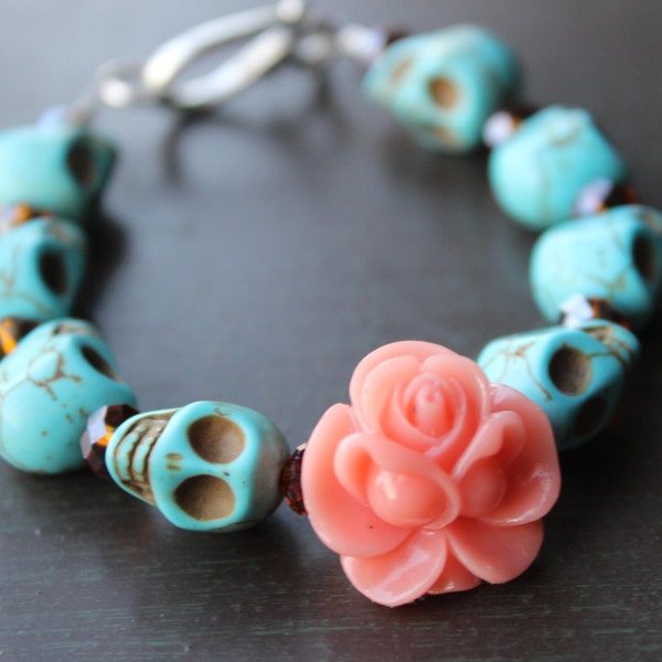 Sugar Skull Bracelet Day of the Dead Bracelet