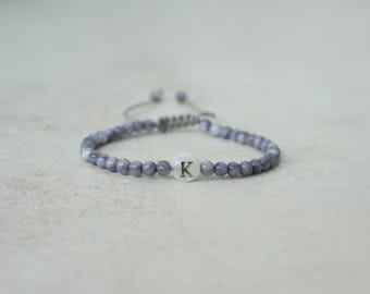 Pulsera con inicial personalizada, regalo personalizado para novio, mejor amiga, familia o para ti, pulsera con letras para hombre, regalo de amistad.
