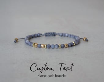 Custom Morse Code Bracelet, Personalized Gift For Best Friend, Custom Name Bracelet, Anniversary Gift for Boyfriend, Christmas Gifts for Men