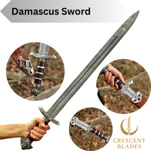 Handmade Medieval Sword, Viking Sword Three-Lobe Celtic Authentic, Historical Replica Hunting, Perfect for Special Occasions and Collectors,