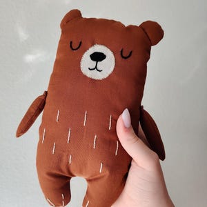 Bear Plush Sewing Pattern – Scandinavian Minimalist Soft Toy PDF, DIY Stuffed Animal Pattern for Beginners