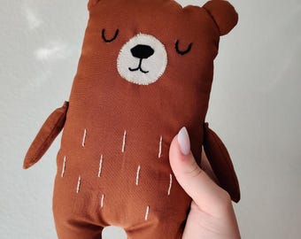 Bear Plush Sewing Pattern: Scandinavian Minimalist Stuffed Animal (PDF Pattern)