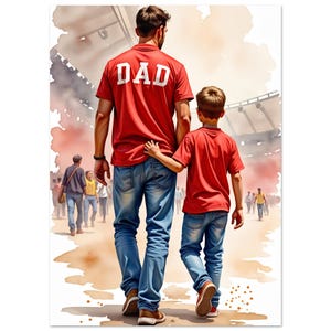 Manifesto calcistico per la festa del papà – colori del Liverpool FC