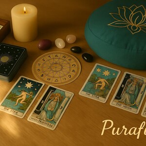 Leitura de Tarô e Astrologia Personalizada - Mapa Astral + Tiragem de 3 Cartas + Insight Energético - Amor, Carreira, Orientação Espiritual (PDF Digital)