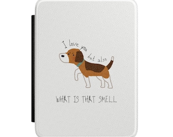 Lustige Kindle Hülle Hund Liebhaber Geschenk für Bücherwürmer Bibliothek Ebook Accessoire Beagle Meme Büro Geschenk