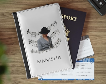 Customizable Name Passport Cover For Music Lovers Unique Giftable Travel Accessory