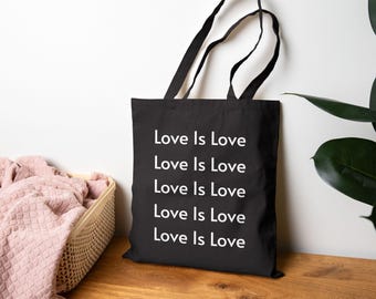 Love Is Love Totebag For Pride Parade Rainbow Themed Accessories